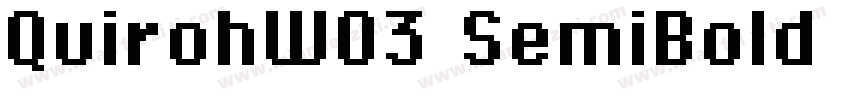 QuirohW03 SemiBold Regular字体转换